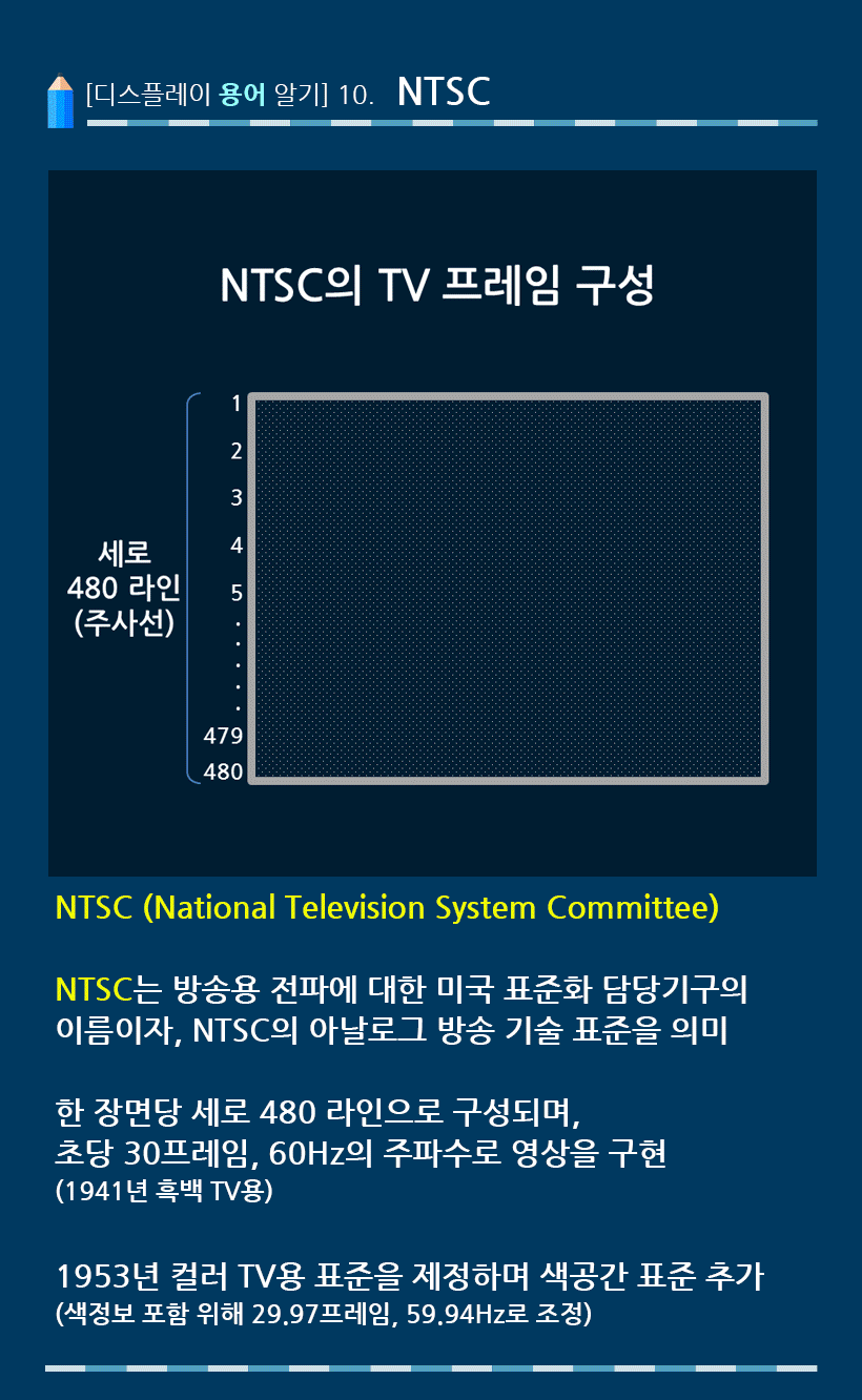 [디스플레이 용어 알기] 10. NTSC