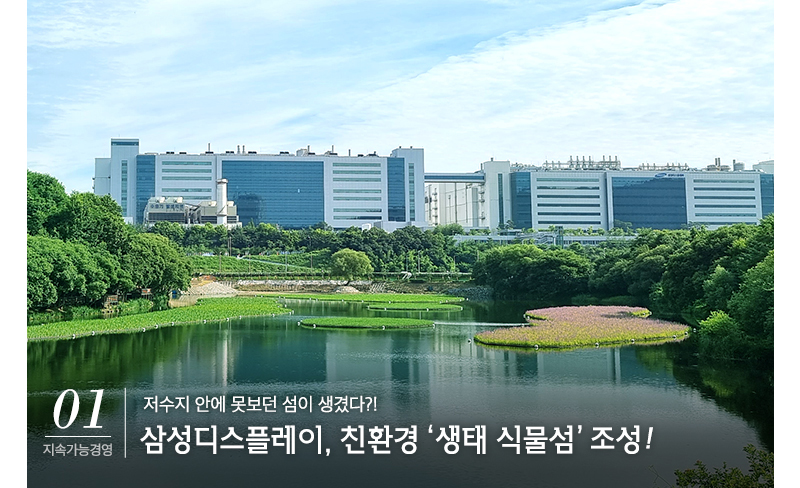 1. 삼성디스플레이, 친환경 '생태 식물섬' 조성!